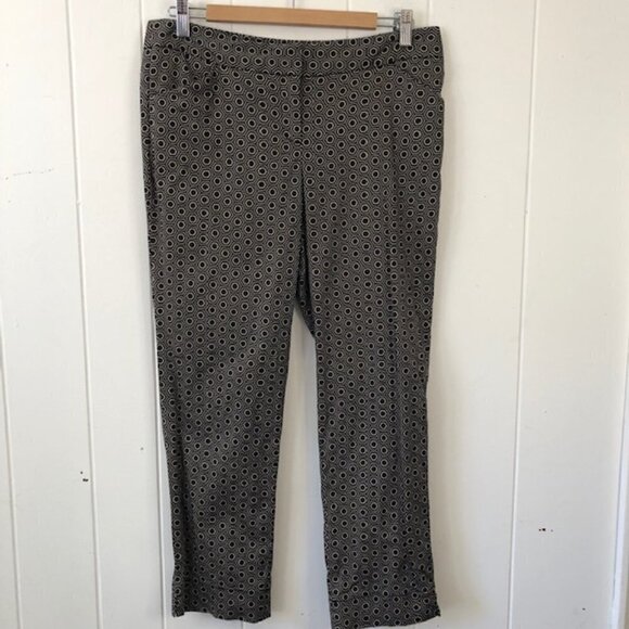 Laundry Womens Pants Cropped Geometric Print Size 8 - Picture 1 of 9